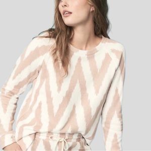 Lou & Grey Chevron Sweatshirt and Shorts Lounge Set